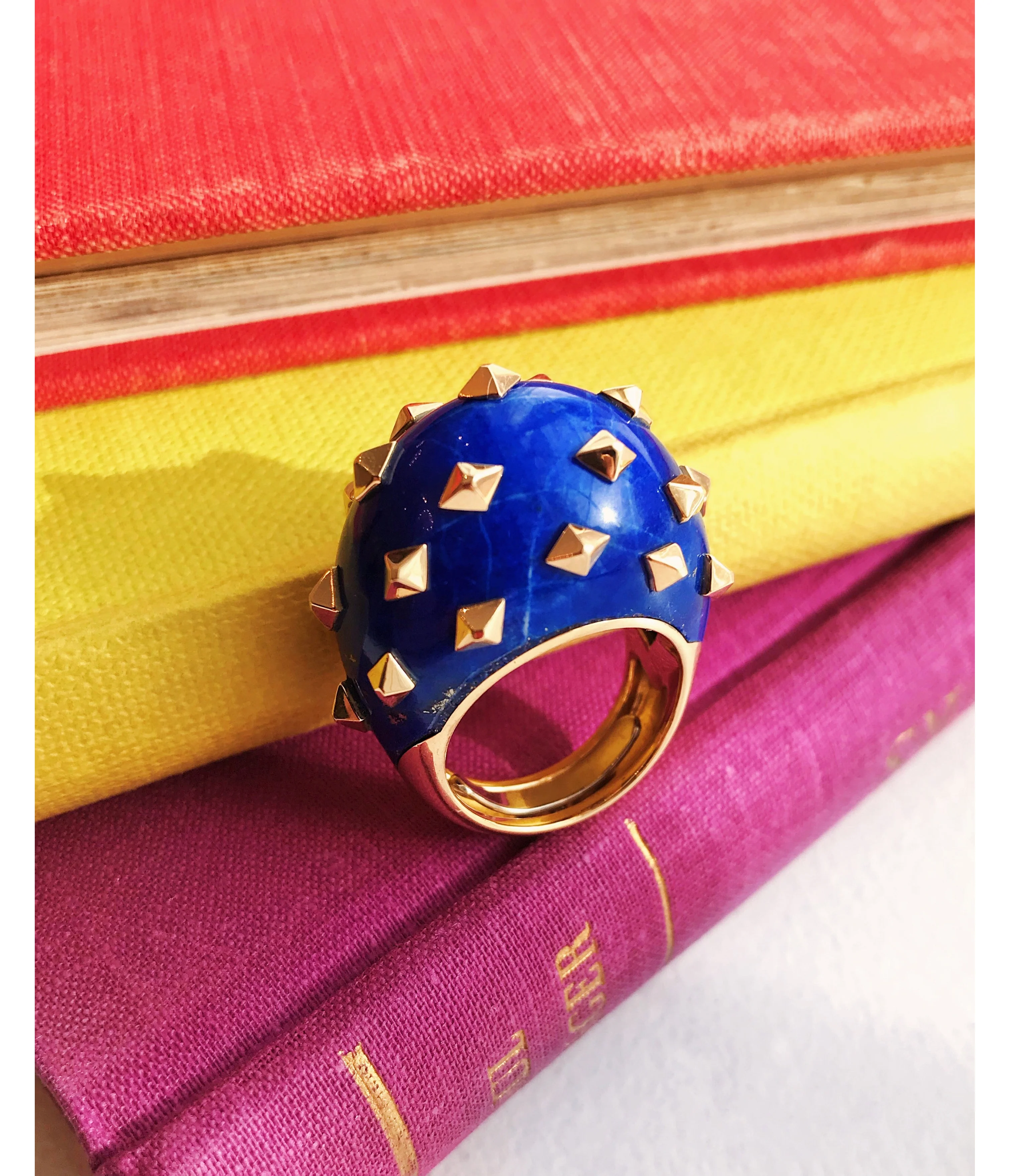 Jackie Ring, Blue Enamel - Image 3