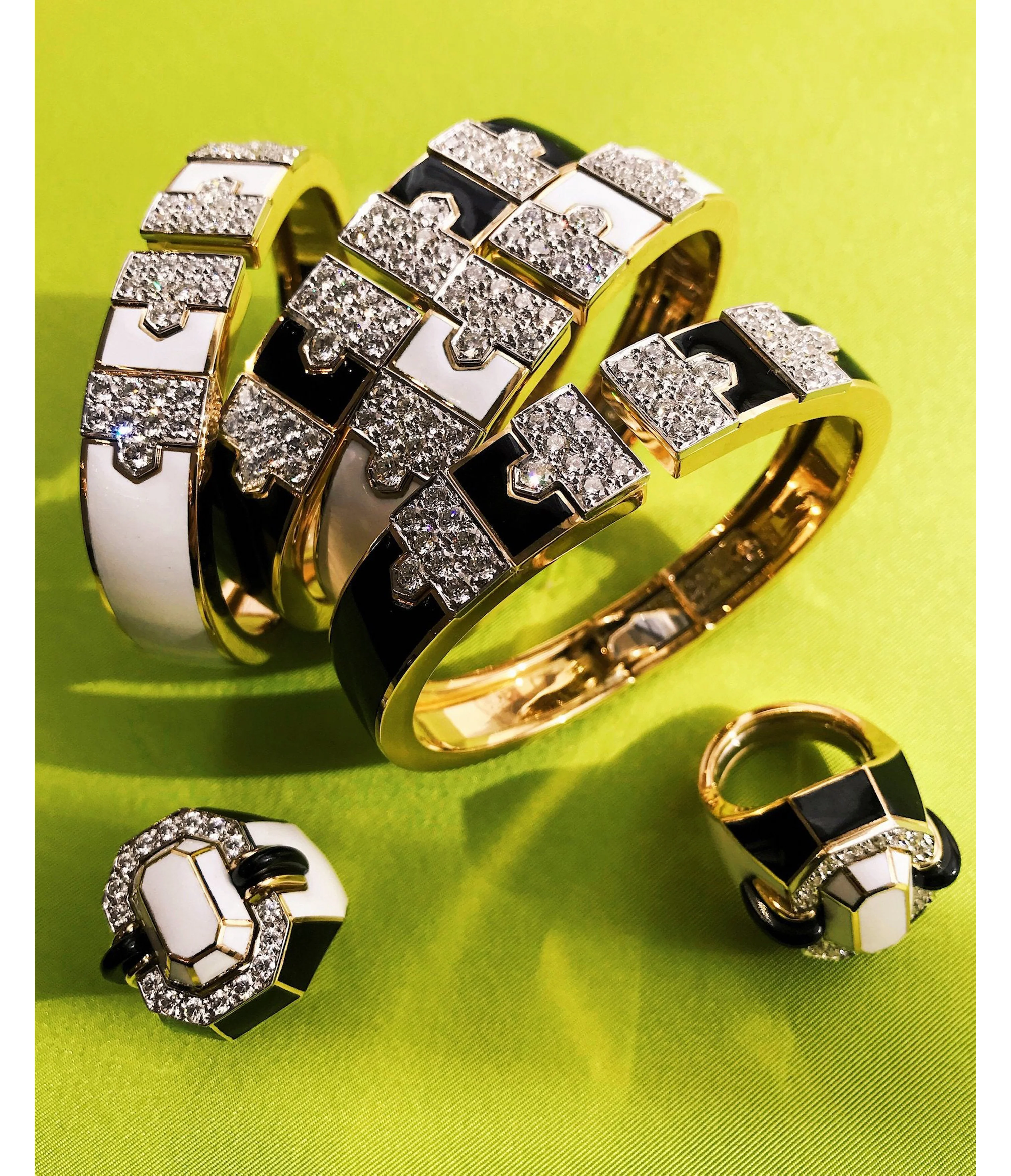 Lane Bracelet, White Enamel - Image 3